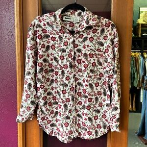 Vintage Ilio floral paisley button down